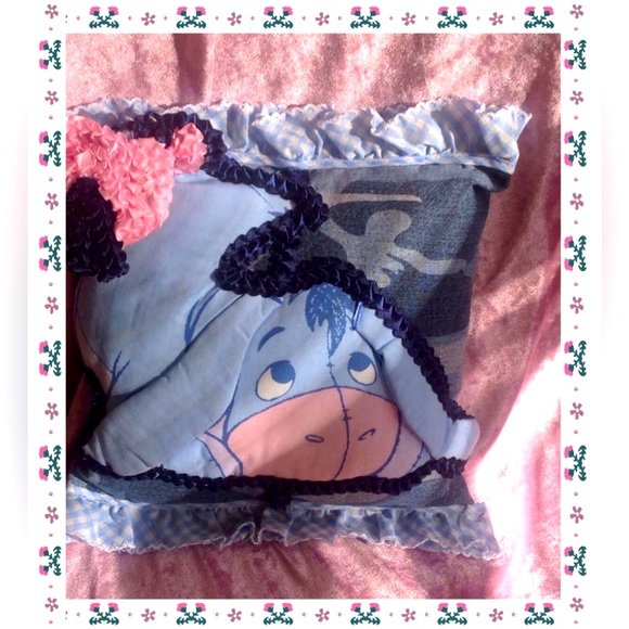 Children Hand Crafted Eeyore Donkey Pillow Soap Sud-Scented Denim Jean - Picture 3 of 5